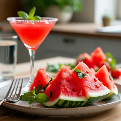 watermelon martini recipeServing