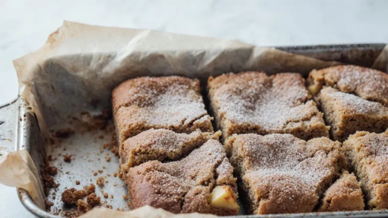 Apple snickerdoodle blondies baked in one pan