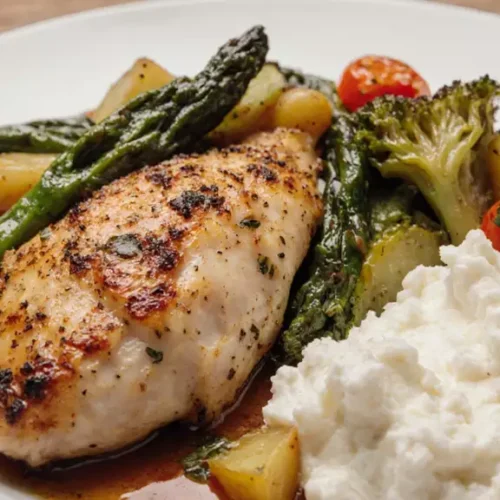 High protein meal on a table during a busy day at home