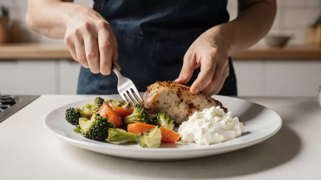 Assembling a high protein meal quickly at home